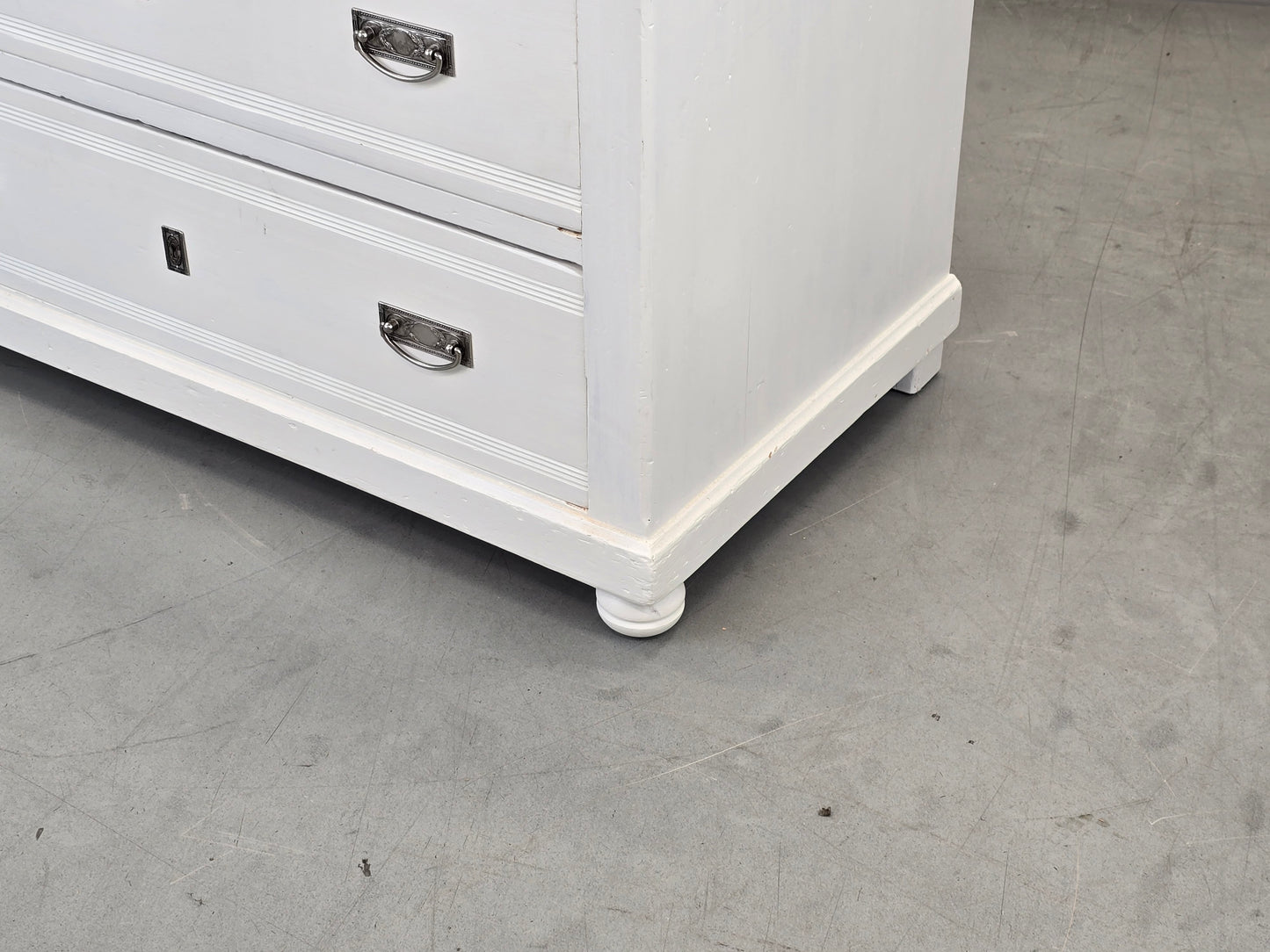 BIEDERMEIER KOMMODE Weiss Shabby Chic Landhaus Vintage Holz Alt