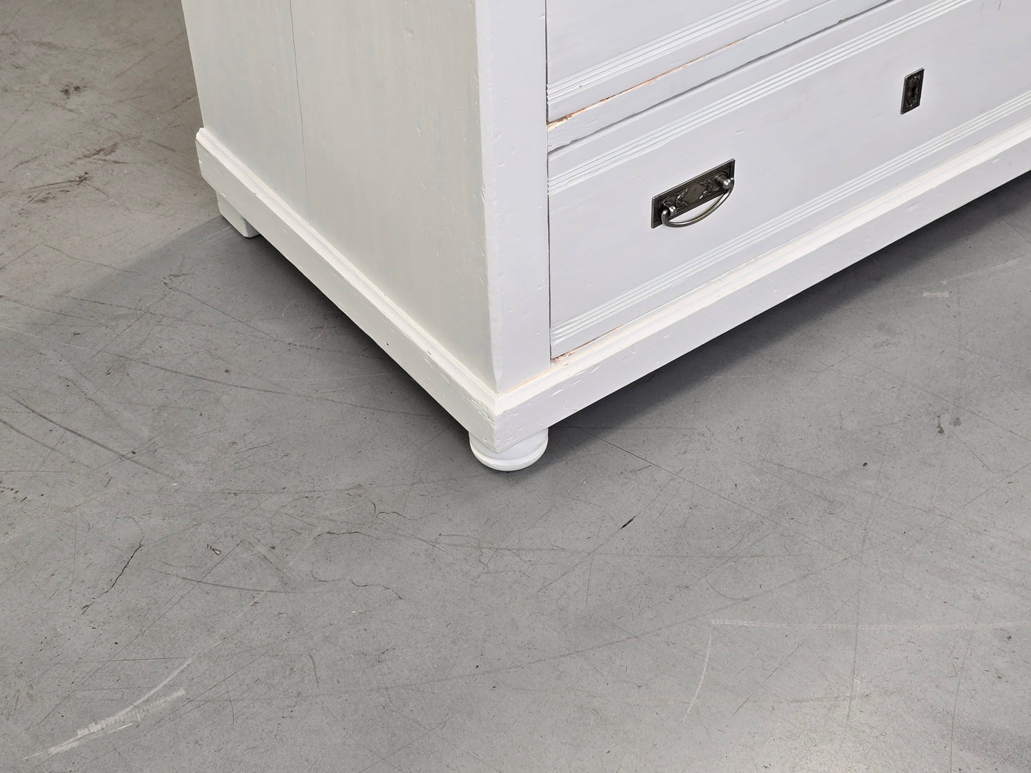 BIEDERMEIER KOMMODE Weiss Shabby Chic Landhaus Vintage Holz Alt