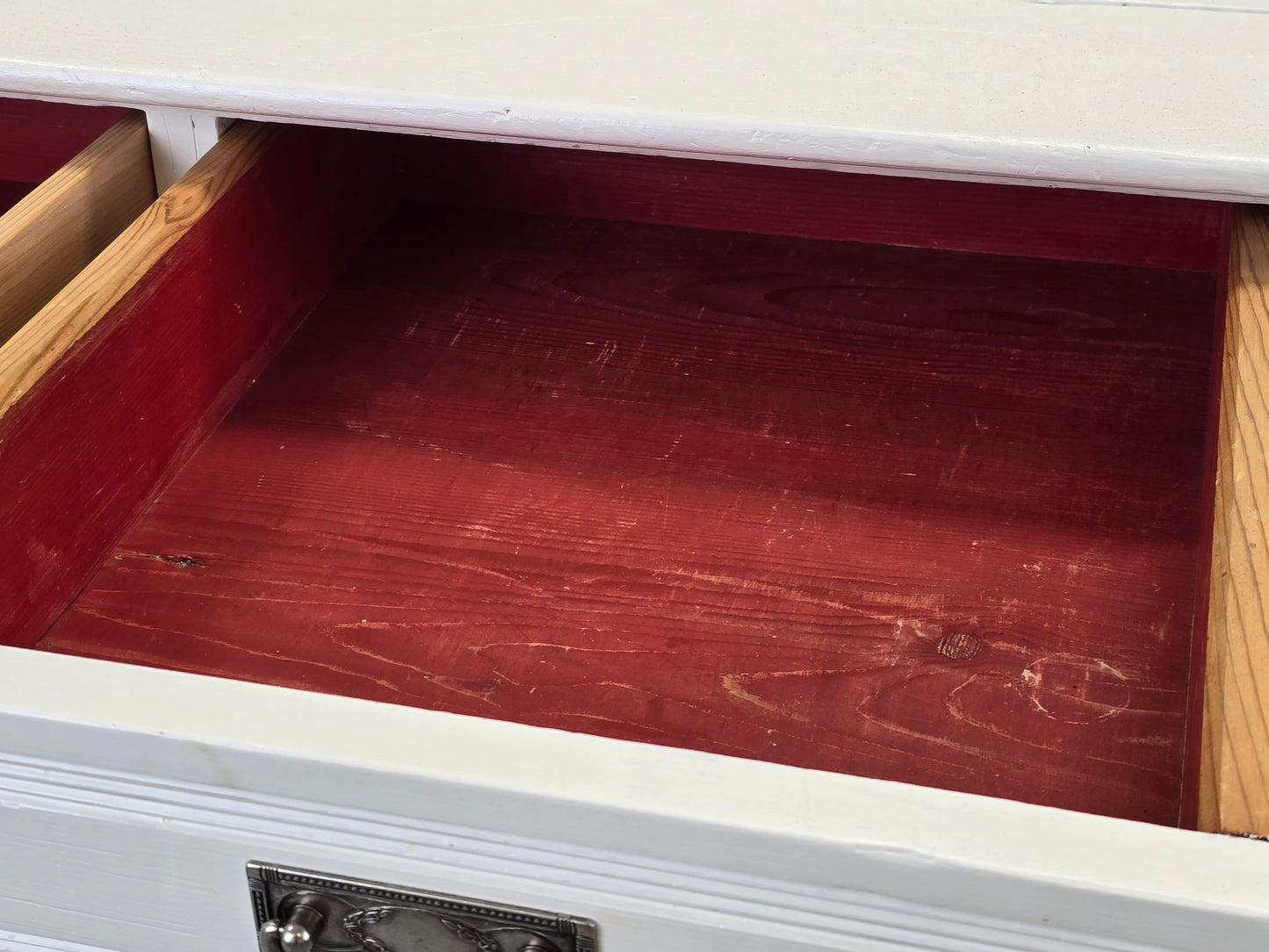 BIEDERMEIER KOMMODE Weiss Shabby Chic Landhaus Vintage Holz Alt