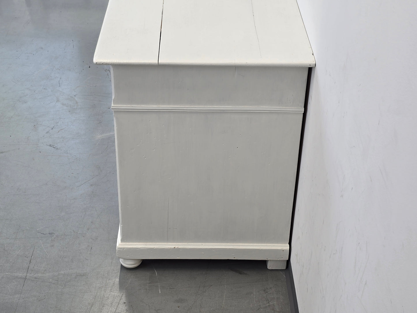 BIEDERMEIER KOMMODE Weiss Shabby Chic Landhaus Vintage Holz Alt