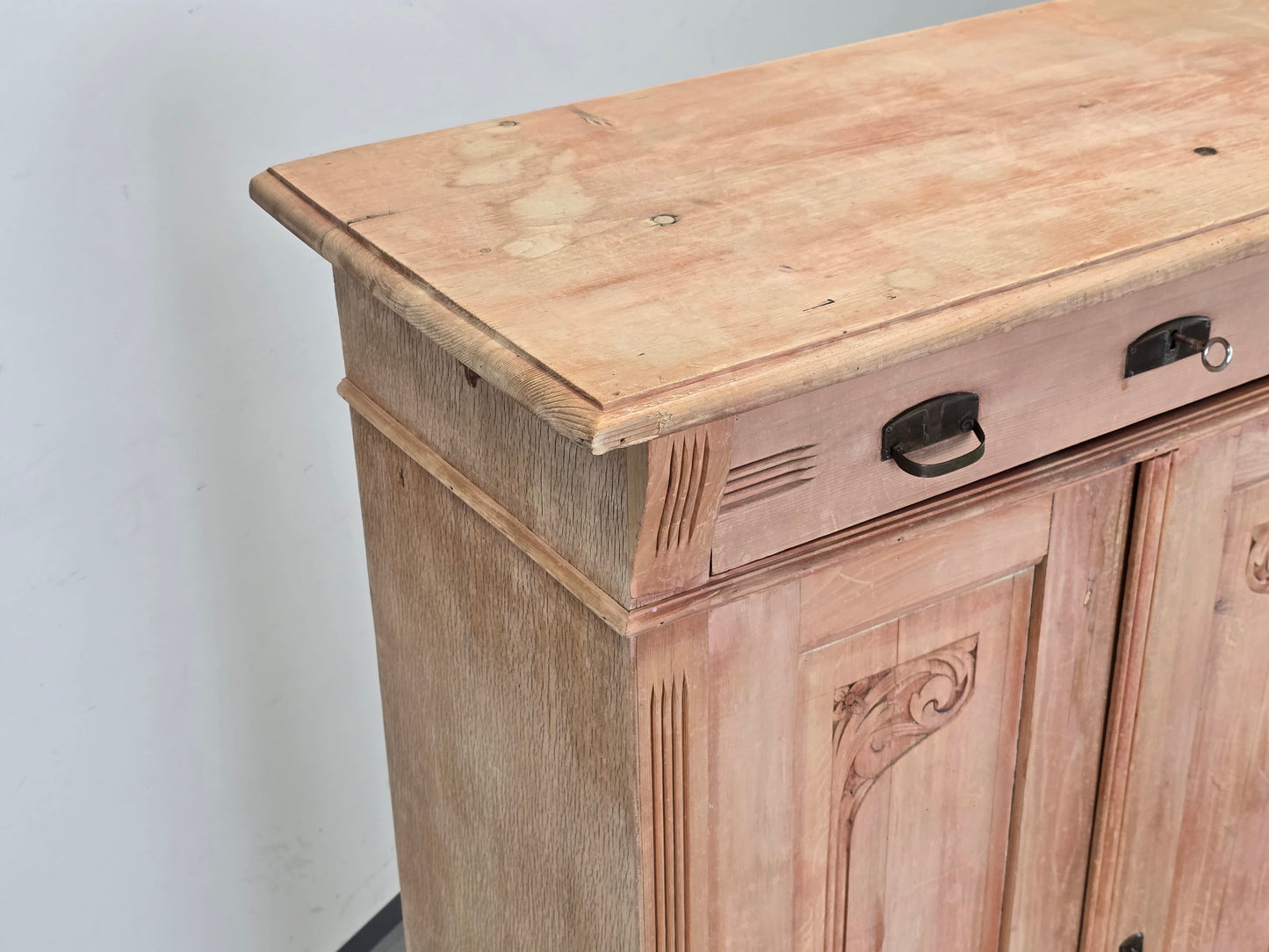 JUGENDSTIL VERTIKO Schrank Weichholz Antik Kommode Halbschrank Anrichte Vintage