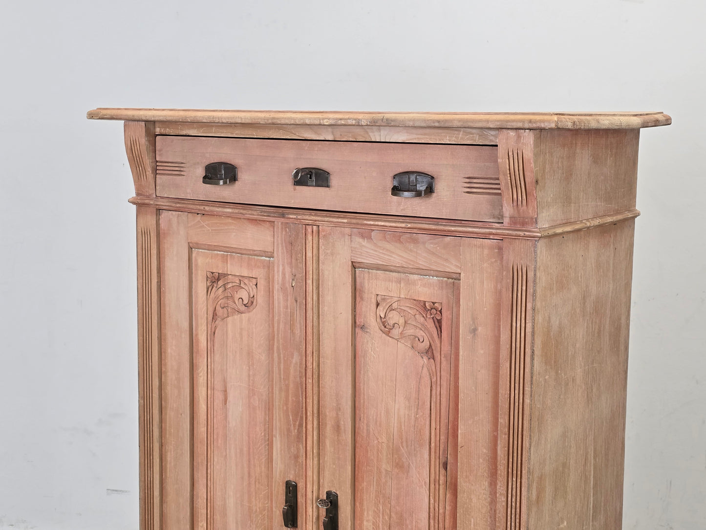 JUGENDSTIL VERTIKO Schrank Weichholz Antik Kommode Halbschrank Anrichte Vintage