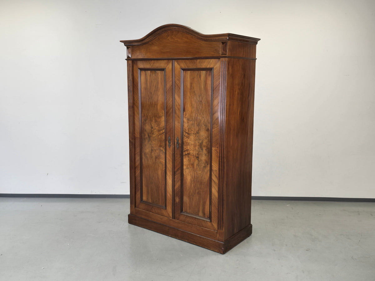 BIEDERMEIER SCHRANK Nussbaum Kleiderschrank Dielenschrank Antik Massiv