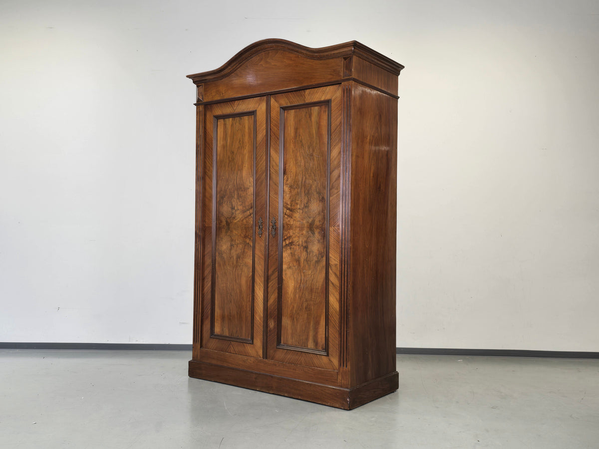 BIEDERMEIER SCHRANK Nussbaum Kleiderschrank Dielenschrank Antik Massiv