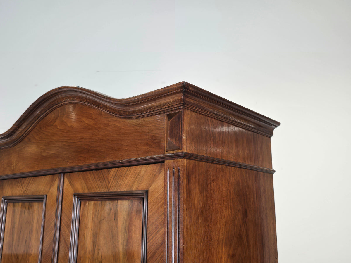 BIEDERMEIER SCHRANK Nussbaum Kleiderschrank Dielenschrank Antik Massiv