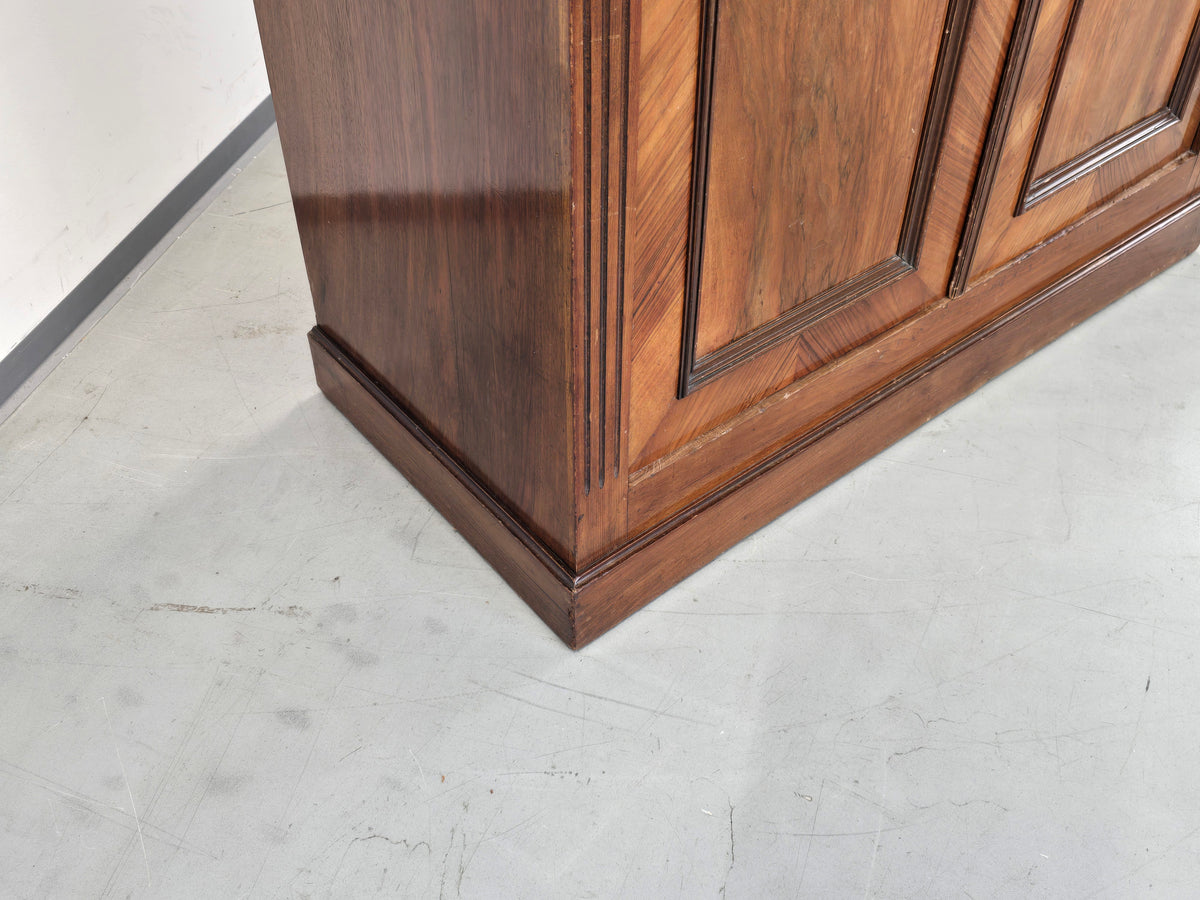 BIEDERMEIER SCHRANK Nussbaum Kleiderschrank Dielenschrank Antik Massiv