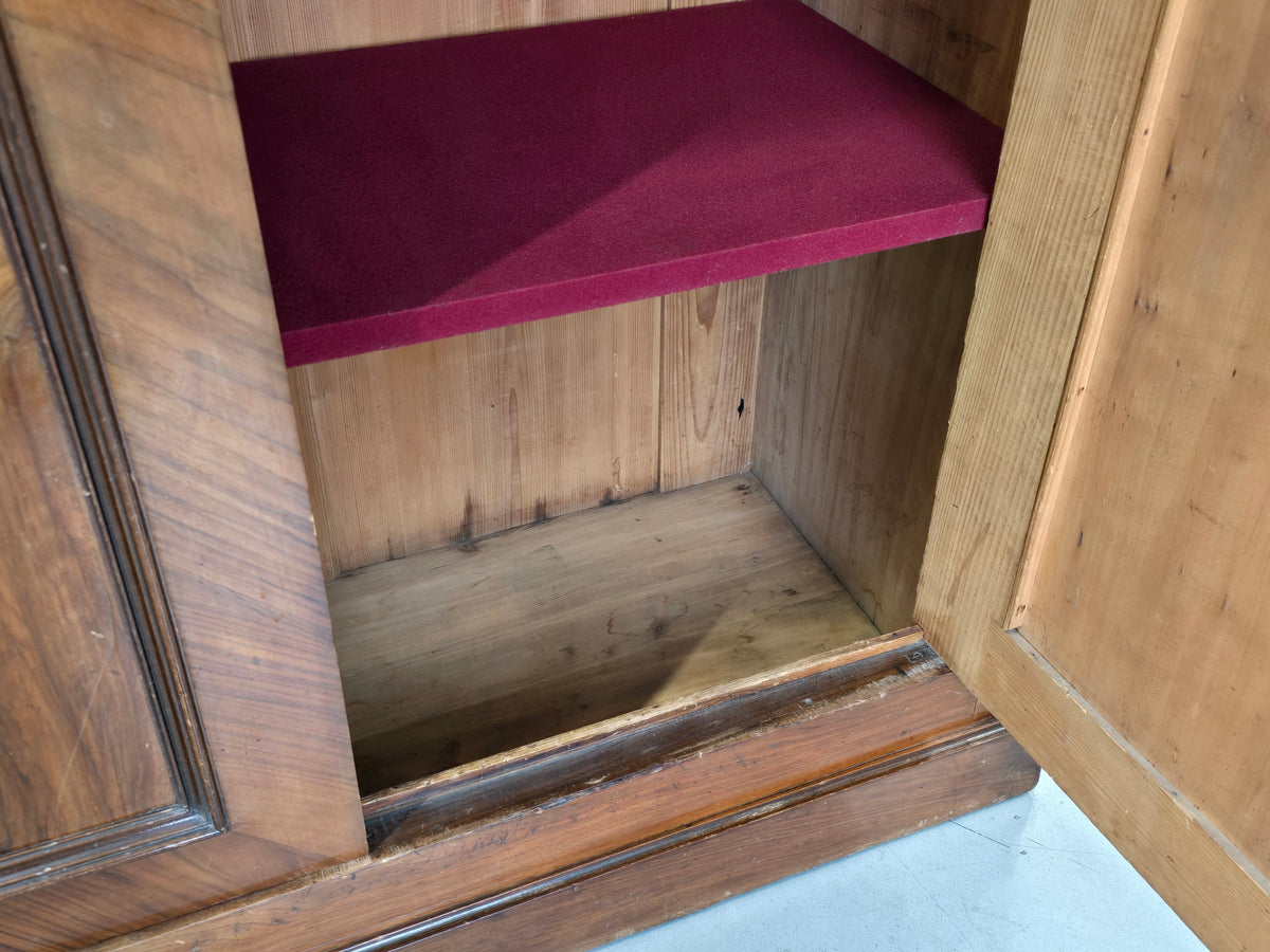 BIEDERMEIER SCHRANK Nussbaum Kleiderschrank Dielenschrank Antik Massiv