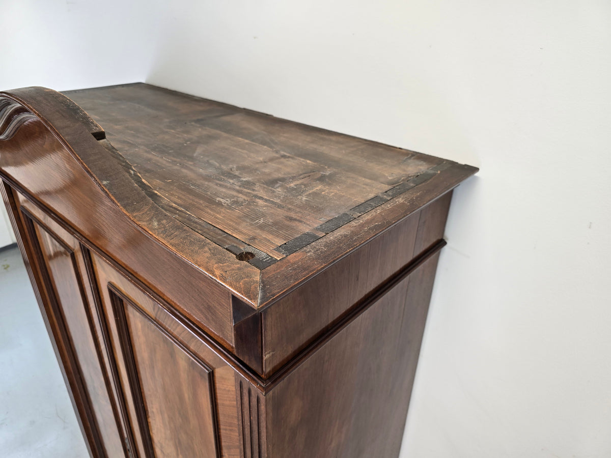 BIEDERMEIER SCHRANK Nussbaum Kleiderschrank Dielenschrank Antik Massiv