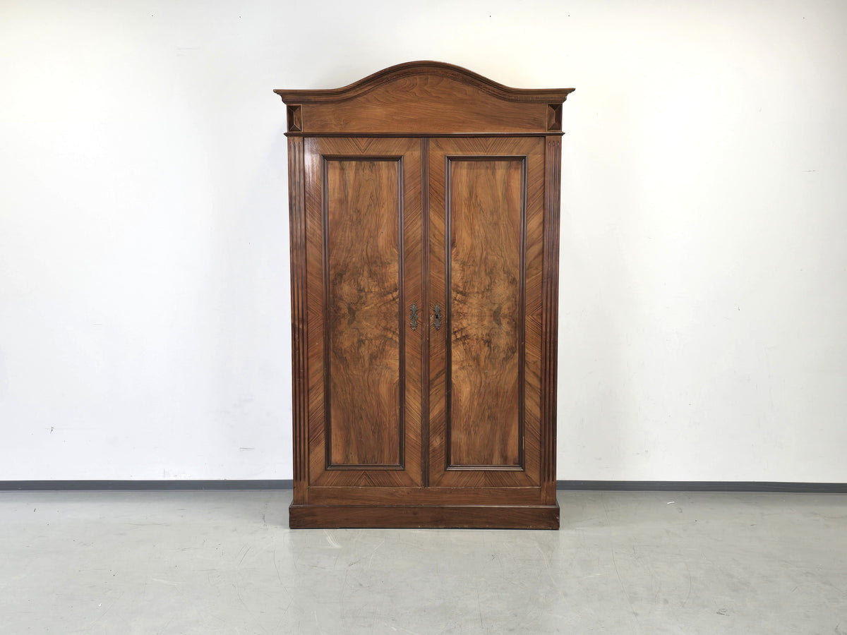 BIEDERMEIER SCHRANK Nussbaum Kleiderschrank Dielenschrank Antik Massiv