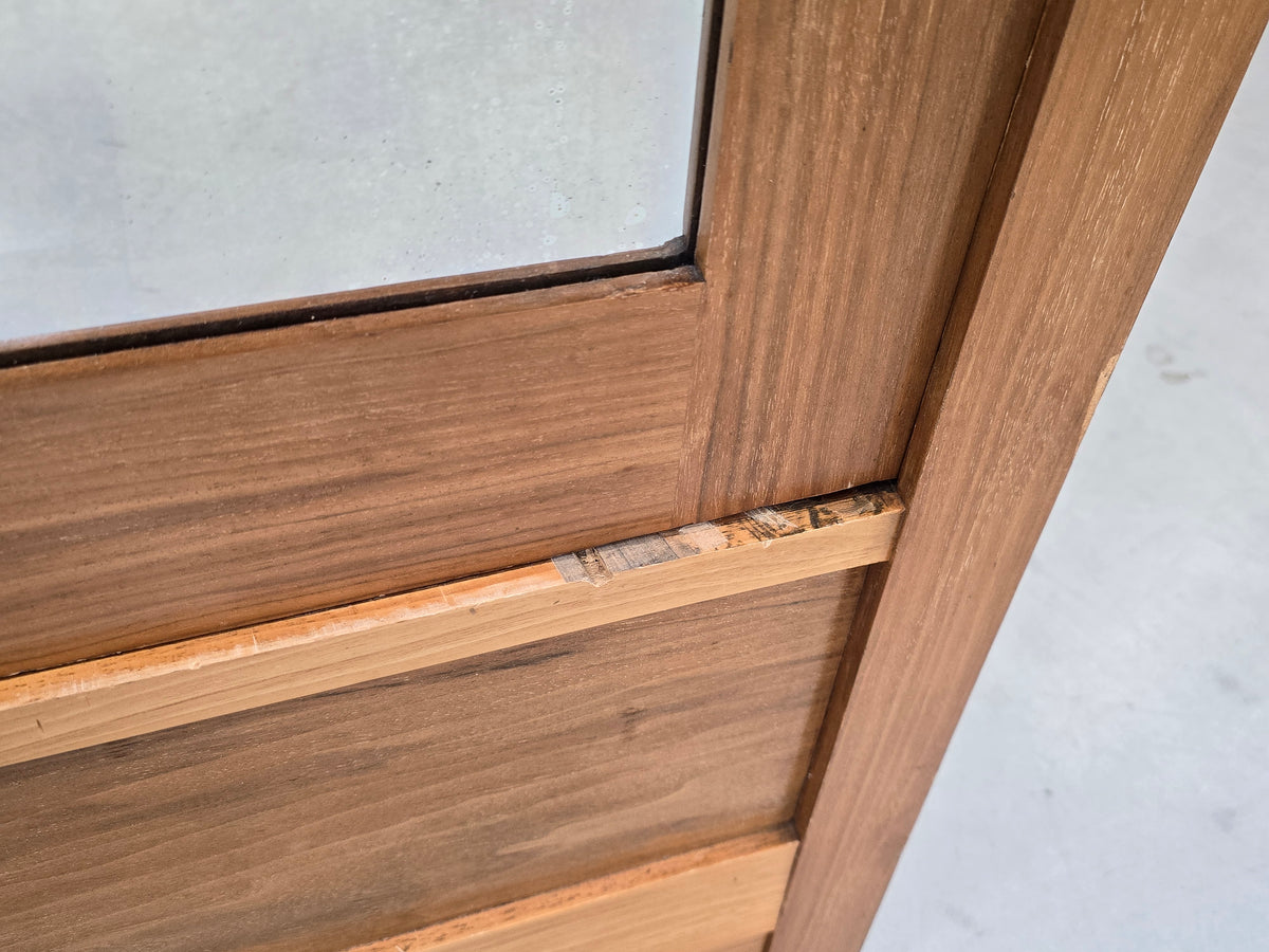 JUGENDSTIL KLEIDERSCHRANK Nussbaum Antik Spiegelschrank Intarsie 1920