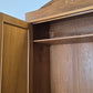 JUGENDSTIL KLEIDERSCHRANK Nussbaum Antik Spiegelschrank Intarsie 1920