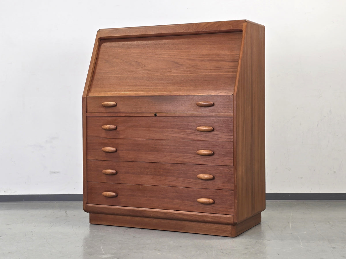 DYRLUND Sekretär Teak Mid Century Dänisch Vintage Kommode Desk Schreibtisch 60s