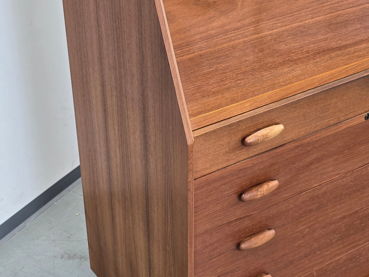 DYRLUND Sekretär Teak Mid Century Dänisch Vintage Kommode Desk Schreibtisch 60s