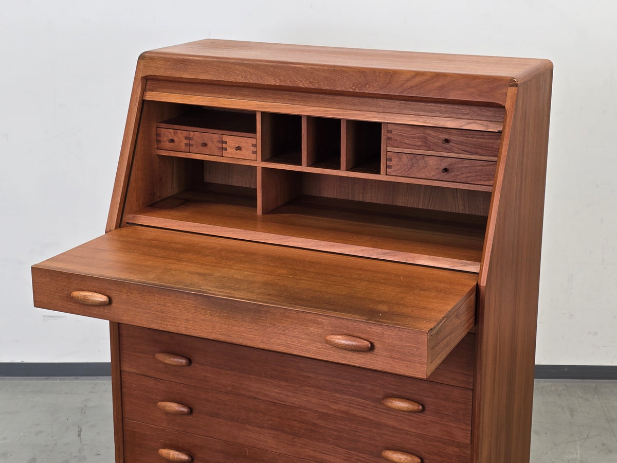 DYRLUND Sekretär Teak Mid Century Dänisch Vintage Kommode Desk Schreibtisch 60s