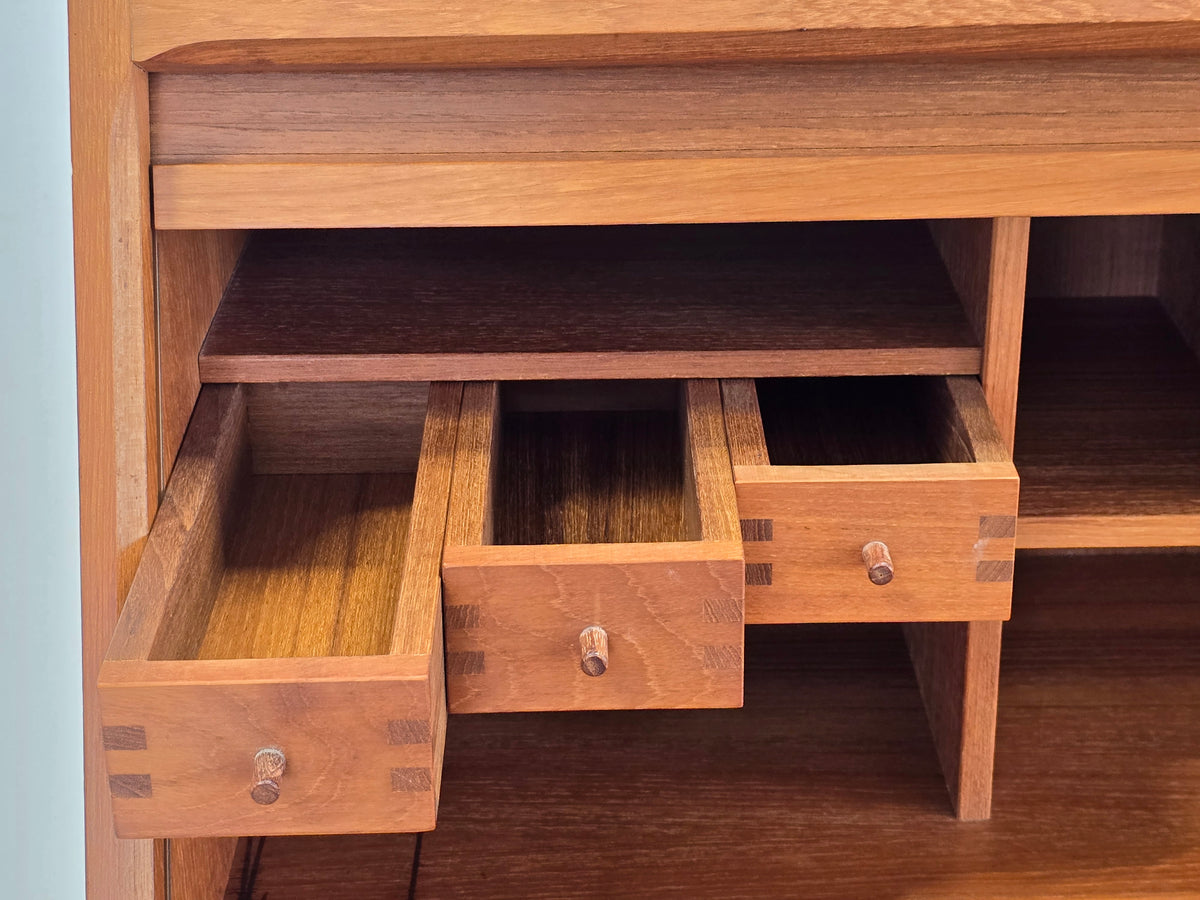 DYRLUND Sekretär Teak Mid Century Dänisch Vintage Kommode Desk Schreibtisch 60s