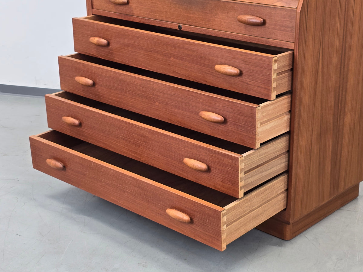 DYRLUND Sekretär Teak Mid Century Dänisch Vintage Kommode Desk Schreibtisch 60s