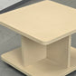 SPACE AGE Couchtisch Beistelltisch Rollen 70er Vintage Beige Mid Century