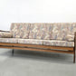 TEAK SOFA Mid Century 60s Dänisch Vintage 3-Sitzer Holz Couch Schlaffunktion