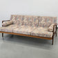 TEAK SOFA Mid Century 60s Dänisch Vintage 3-Sitzer Holz Couch Schlaffunktion
