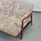 TEAK SOFA Mid Century 60s Dänisch Vintage 3-Sitzer Holz Couch Schlaffunktion
