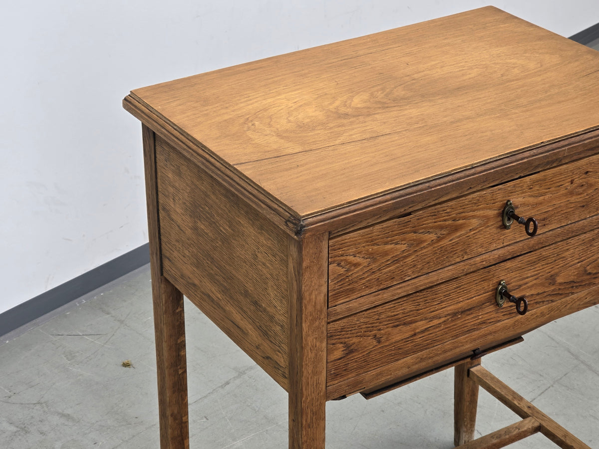 VINTAGE KOMMODE antik Beistelltisch Schränkchen Eiche Ablage Flur