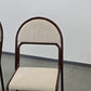 VINTAGE STUHL Postmodern 80er Metall Braun Retro Design Esszimmerstuhl