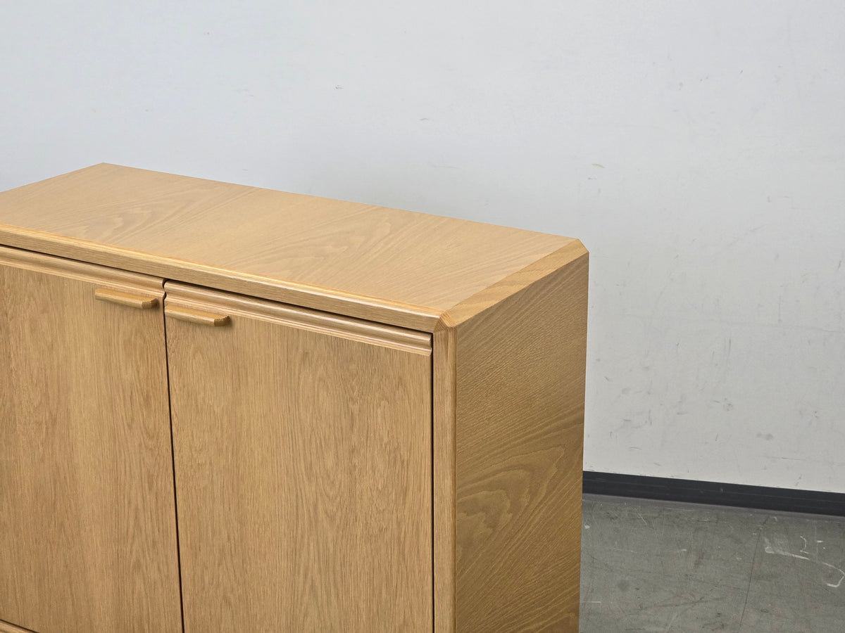 SIDEBOARD KOMMODE Eiche Hell Massiv Vintage Anrichte 90er Mid Century 92 cm