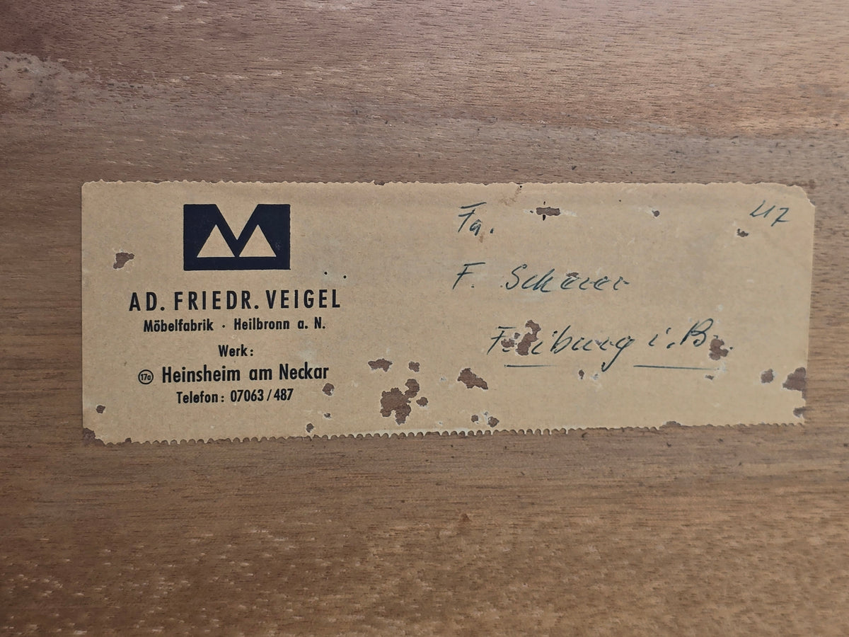 VEIGEL SIDEBOARD Mid Century Nussbaum Vintage 60er Kommode Tv Board