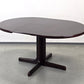 LÜBKE ESSTISCH Palisander Mid Century Säulentisch Oval Ausziehbar Vintage