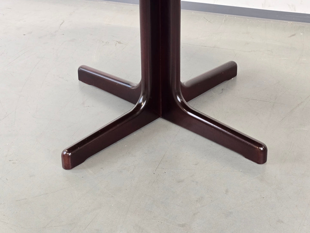 LÜBKE ESSTISCH Palisander Mid Century Säulentisch Oval Ausziehbar Vintage