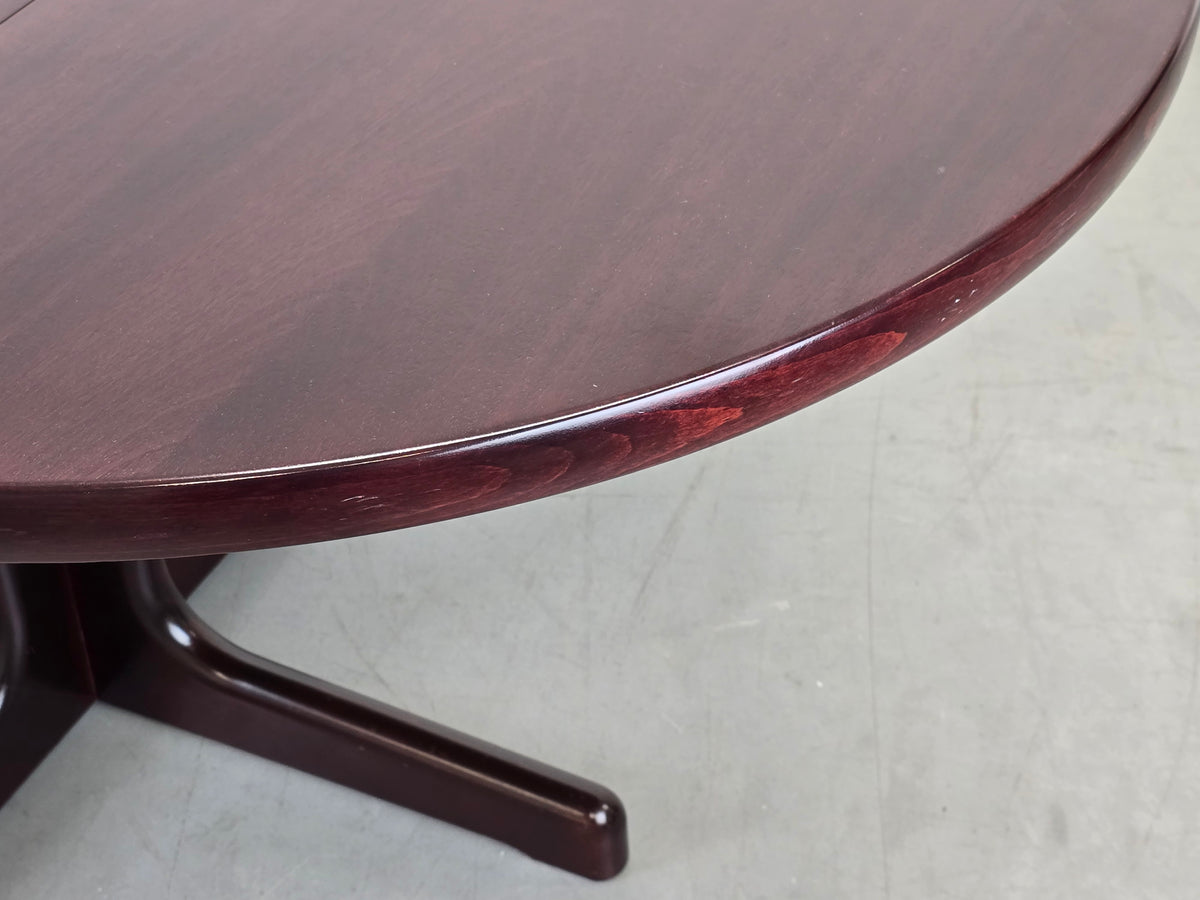 LÜBKE ESSTISCH Palisander Mid Century Säulentisch Oval Ausziehbar Vintage