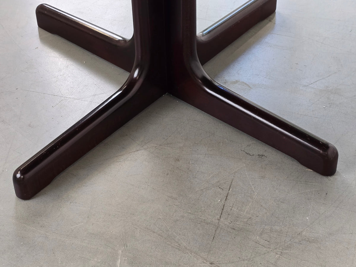 LÜBKE ESSTISCH Palisander Mid Century Säulentisch Oval Ausziehbar Vintage
