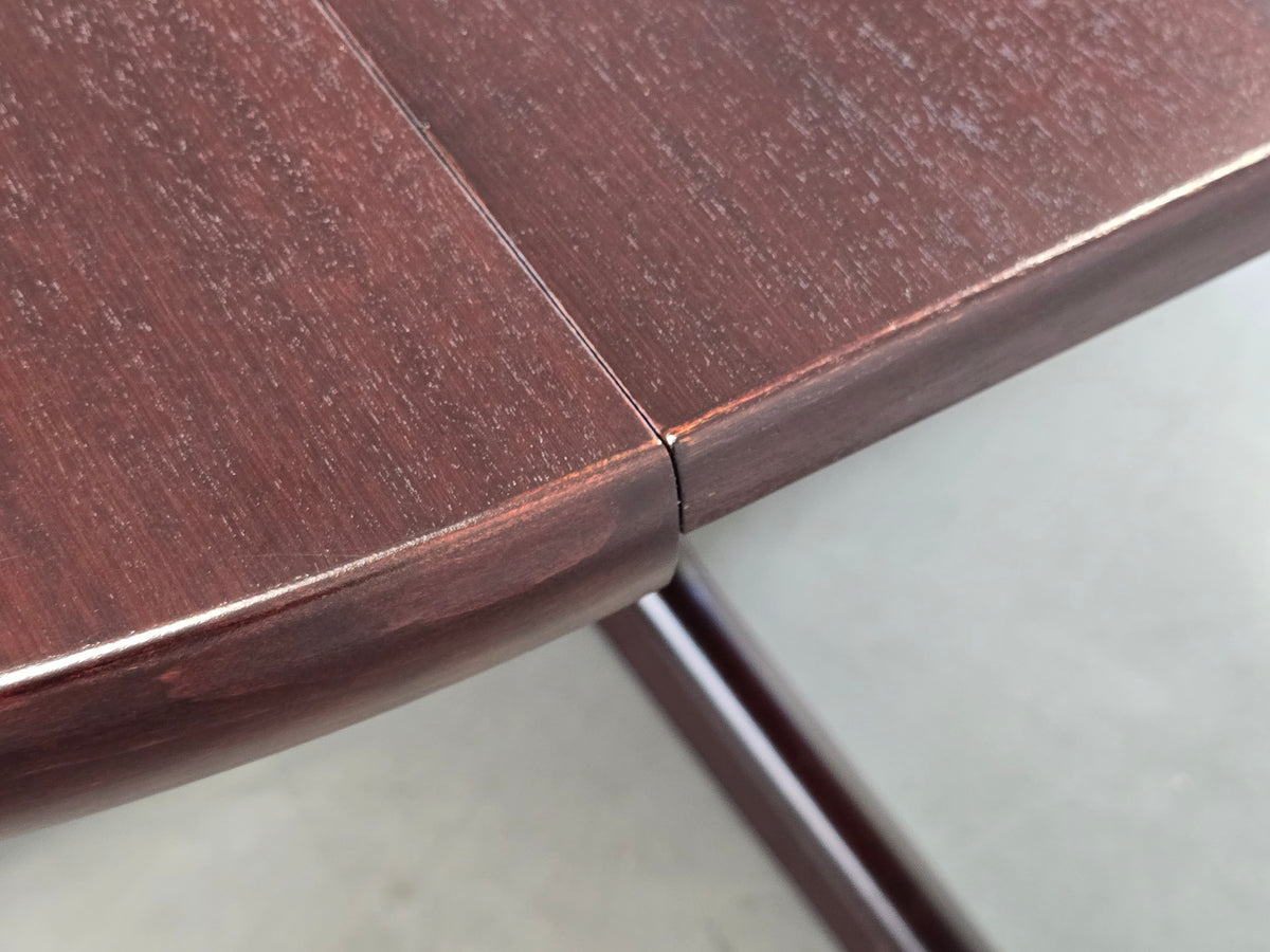 LÜBKE ESSTISCH Palisander Mid Century Säulentisch Oval Ausziehbar Vintage