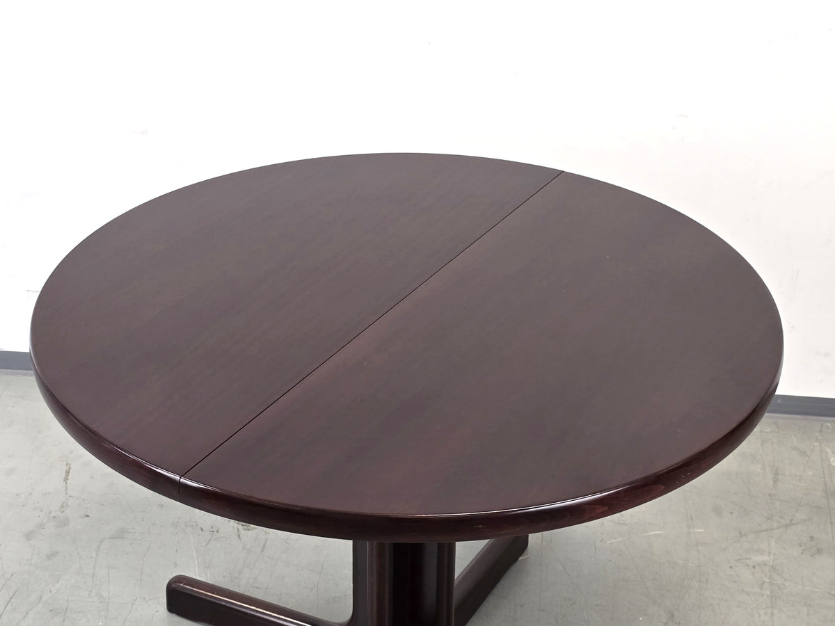 LÜBKE ESSTISCH Palisander Mid Century Säulentisch Oval Ausziehbar Vintage