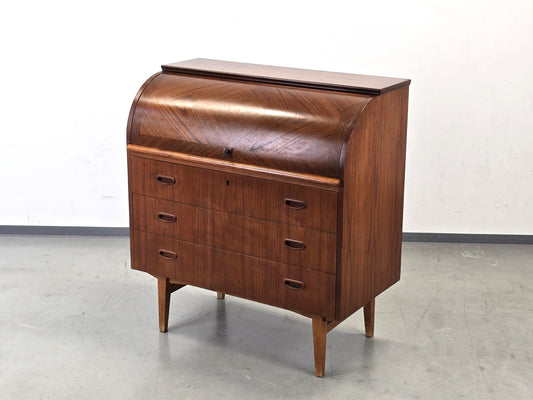 ROYAL BOARD Teak Sekretär Mid Century Rollschreibtisch Kommode 60s