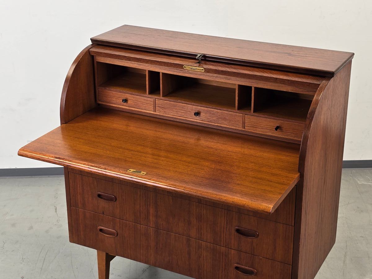 ROYAL BOARD Teak Sekretär Mid Century Rollschreibtisch Kommode 60s