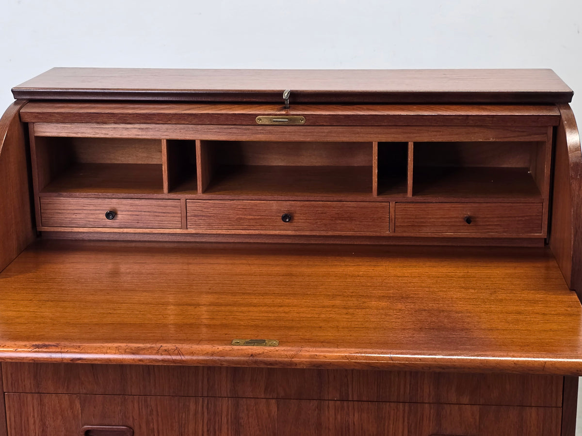 ROYAL BOARD Teak Sekretär Mid Century Rollschreibtisch Kommode 60s
