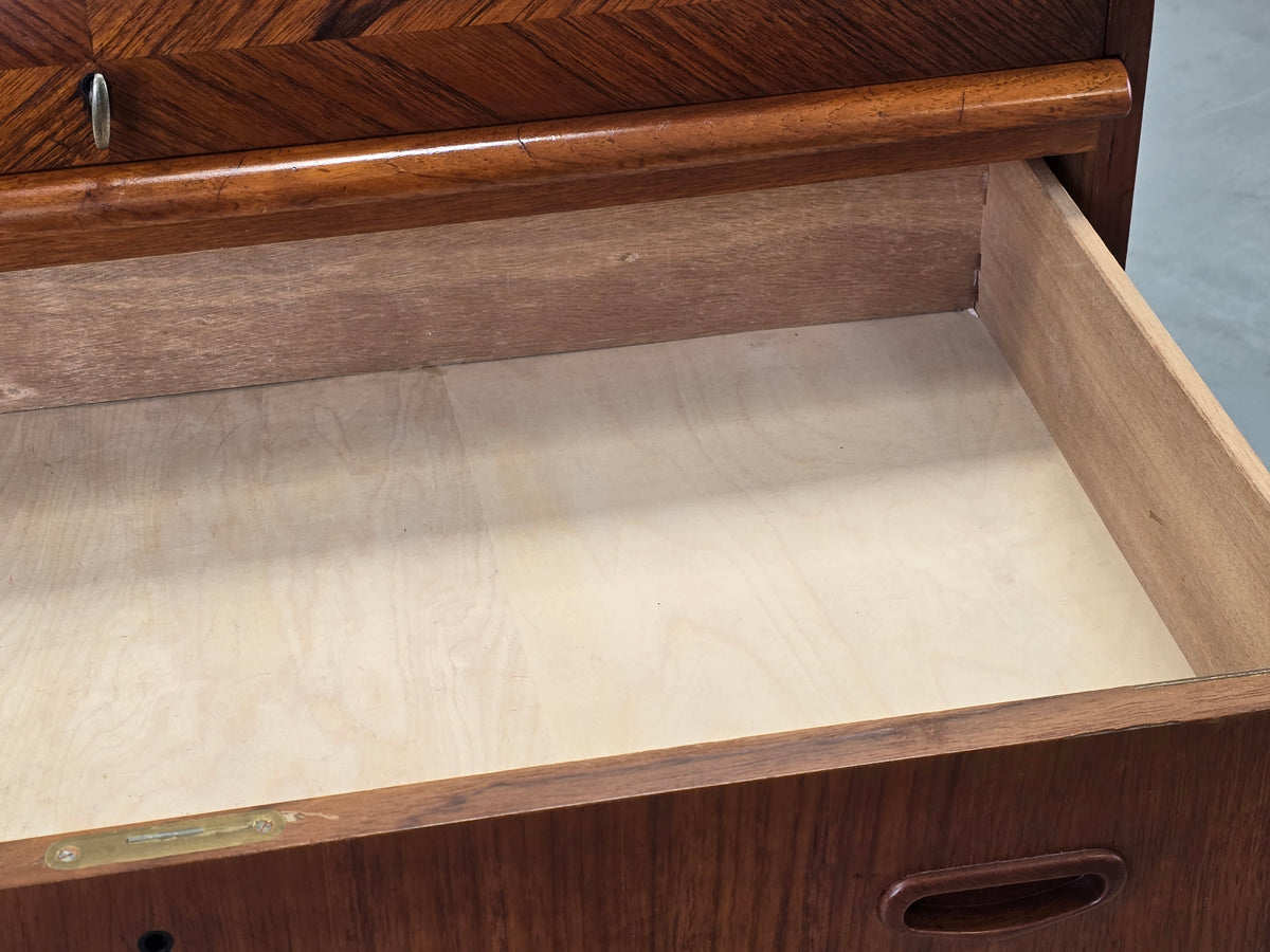 ROYAL BOARD Teak Sekretär Mid Century Rollschreibtisch Kommode 60s