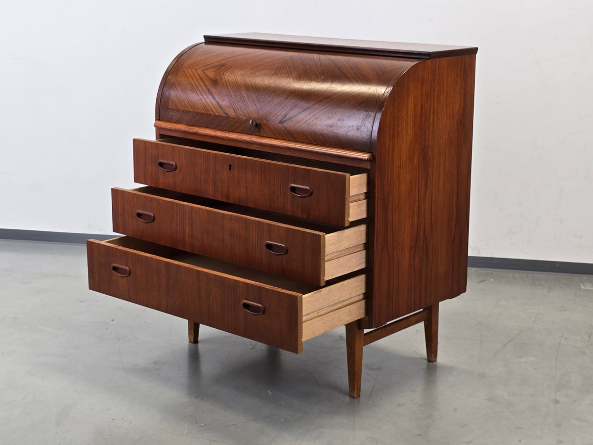 ROYAL BOARD Teak Sekretär Mid Century Rollschreibtisch Kommode 60s