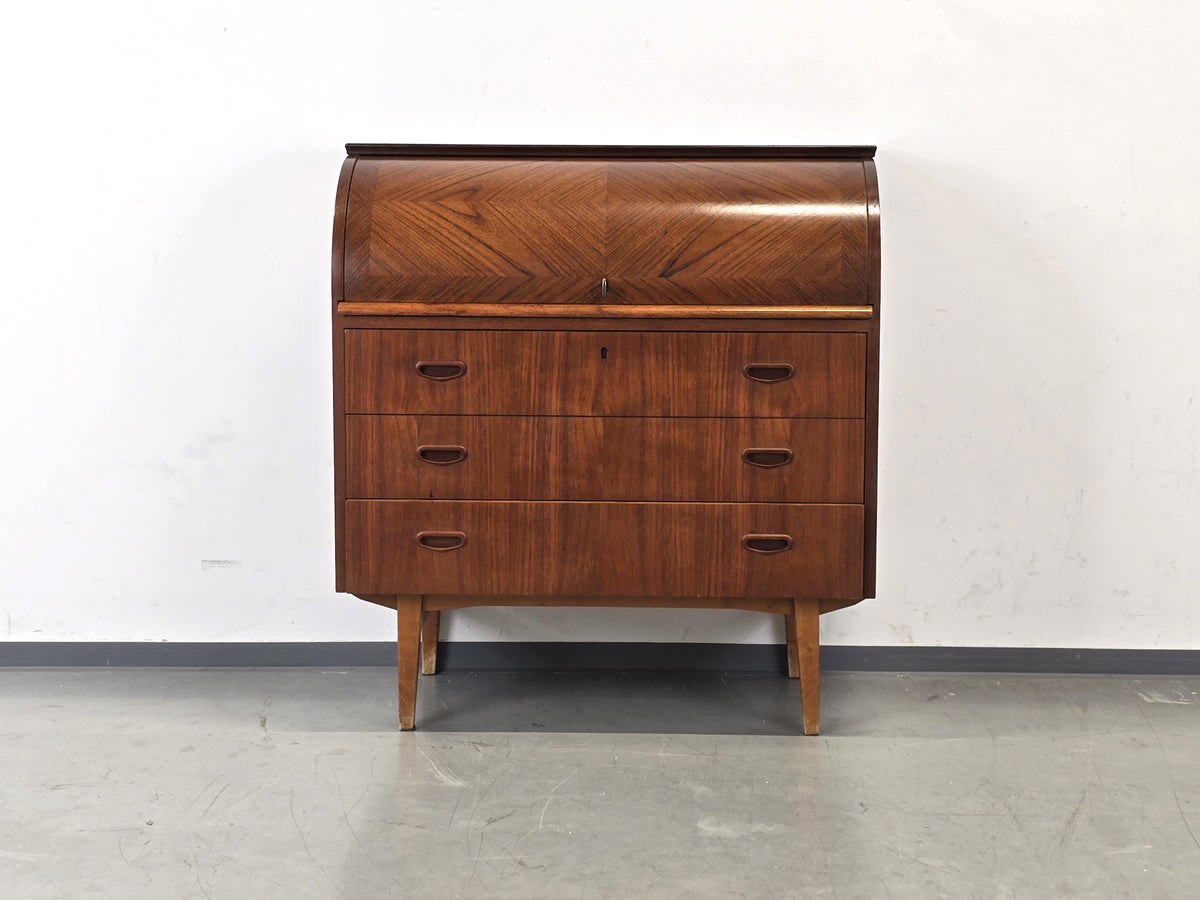 ROYAL BOARD Teak Sekretär Mid Century Rollschreibtisch Kommode 60s