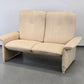 LAAUSER SOFA Vintage Sessel Samt Mid-Century 70er 80er Zweisitzer Beige Design
