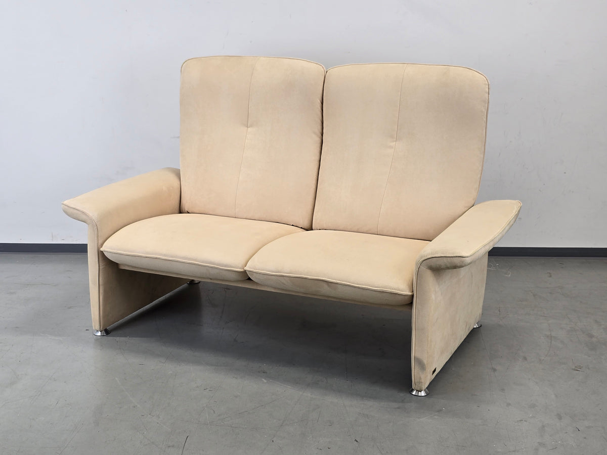 LAAUSER SOFA Vintage Sessel Samt Mid-Century 70er 80er Zweisitzer Beige Design