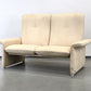 LAAUSER SOFA Vintage Sessel Samt Mid-Century 70er 80er Zweisitzer Beige Design