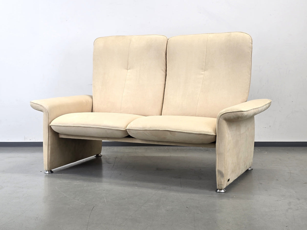 LAAUSER SOFA Vintage Sessel Samt Mid-Century 70er 80er Zweisitzer Beige Design
