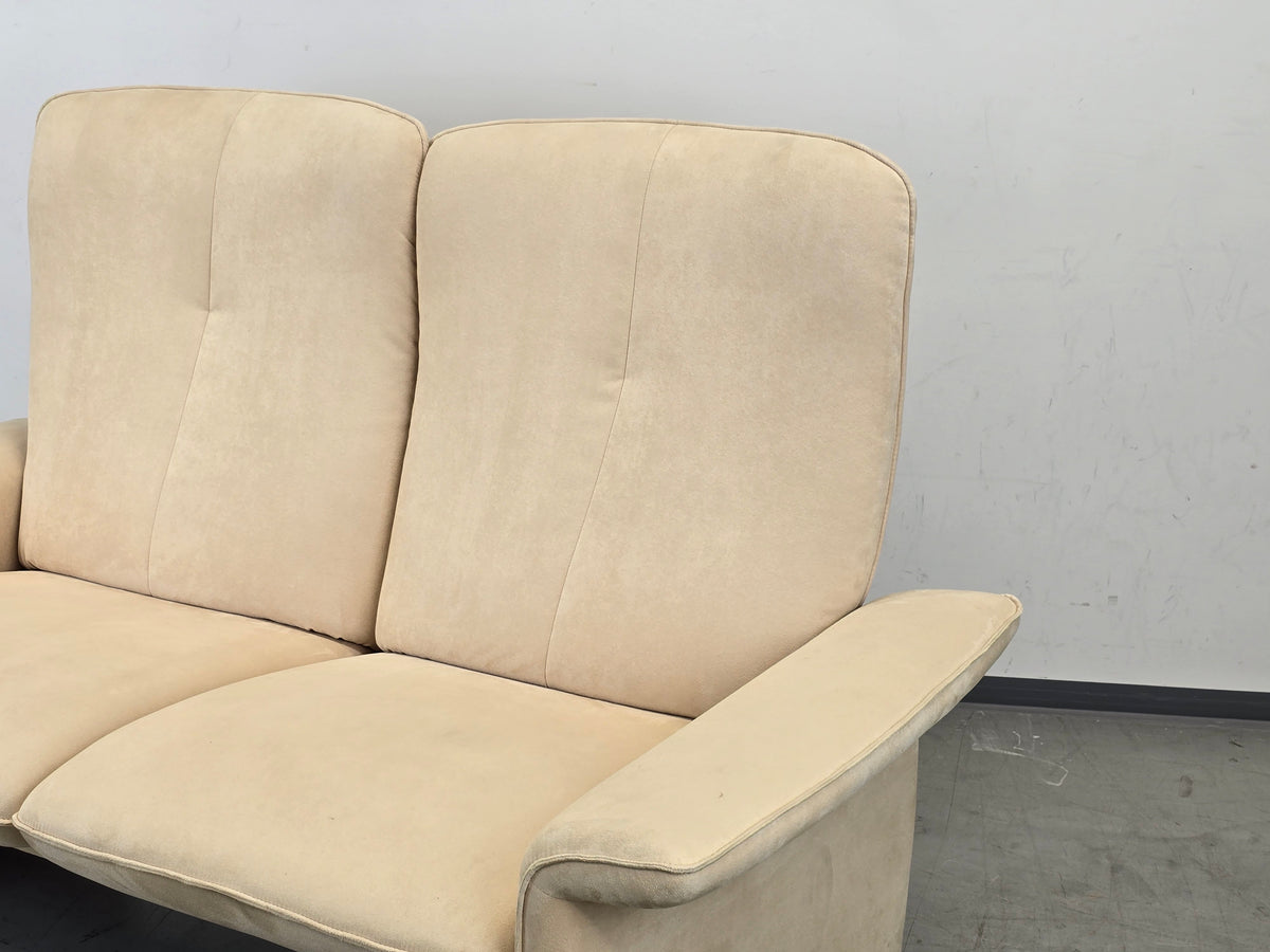 LAAUSER SOFA Vintage Sessel Samt Mid-Century 70er 80er Zweisitzer Beige Design