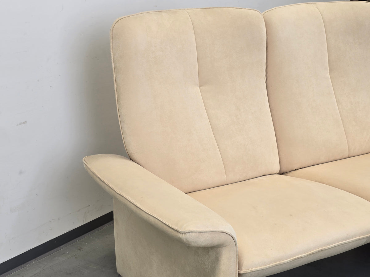 LAAUSER SOFA Vintage Sessel Samt Mid-Century 70er 80er Zweisitzer Beige Design