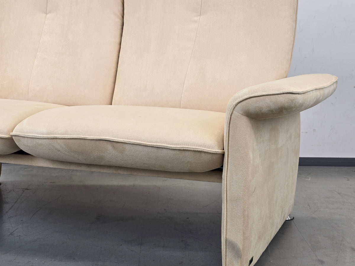 LAAUSER SOFA Vintage Sessel Samt Mid-Century 70er 80er Zweisitzer Beige Design