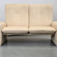 LAAUSER SOFA Vintage Sessel Samt Mid-Century 70er 80er Zweisitzer Beige Design
