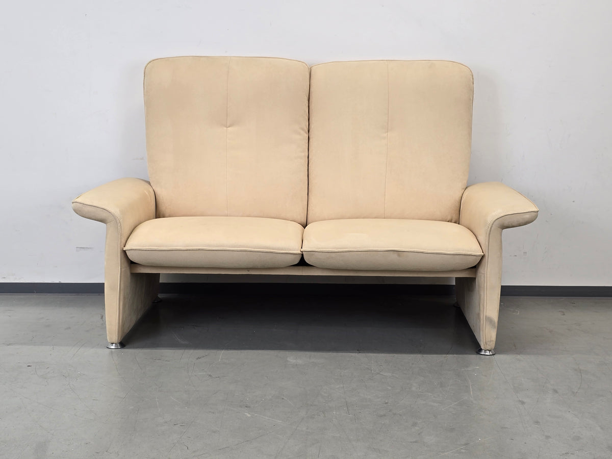 LAAUSER SOFA Vintage Sessel Samt Mid-Century 70er 80er Zweisitzer Beige Design