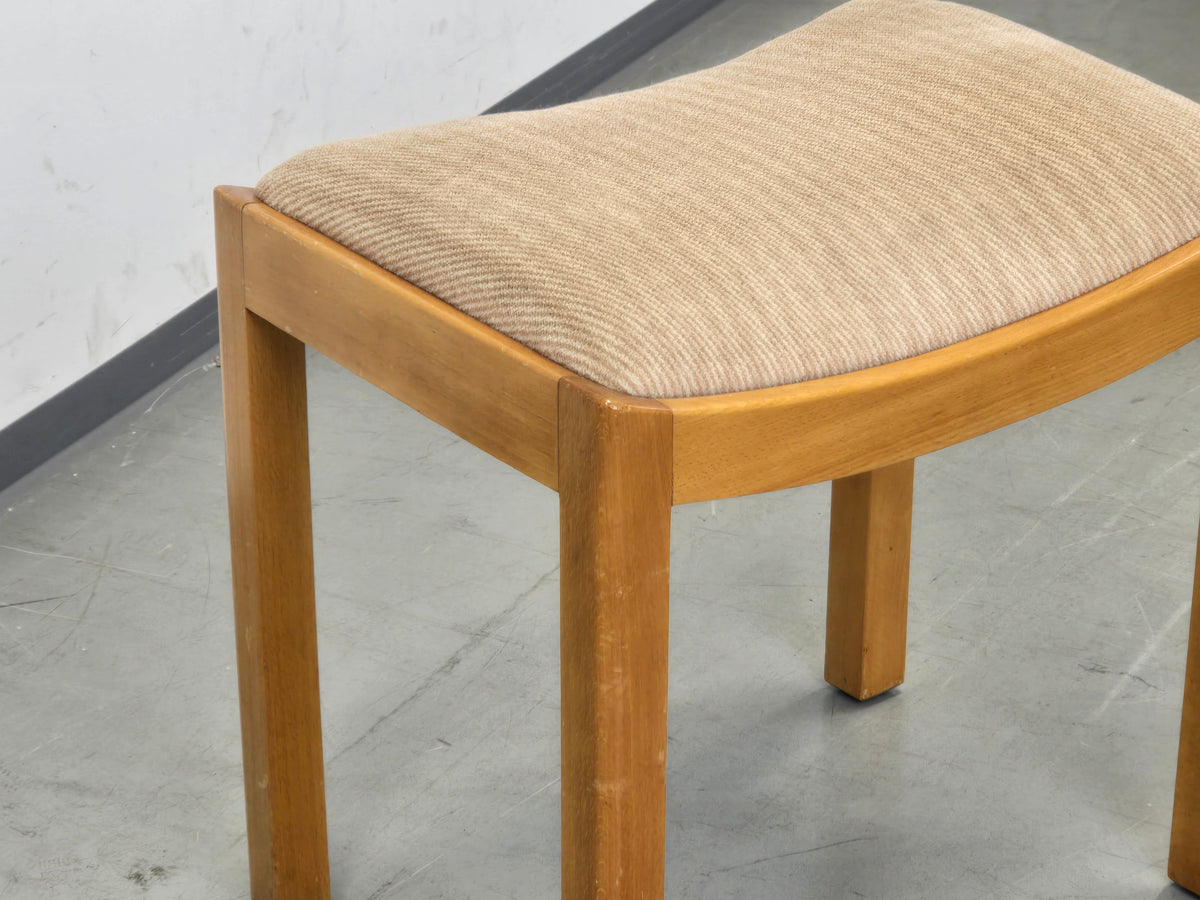 HOCKER VINTAGE Mid Century Stuhl Holz Polster Rest 60s 70s